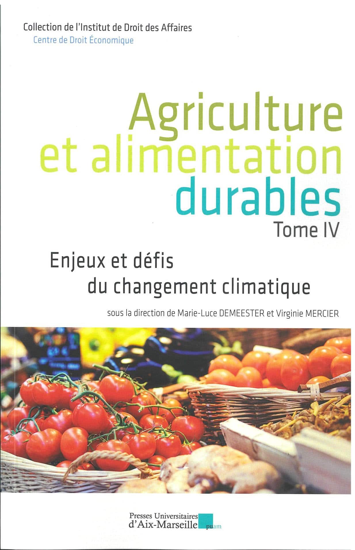 Couv-Agriculture et alimentation durables - Tome IV