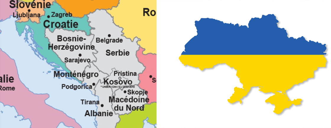 Carte Europe zoom balkans/E C- Audiovisual Service Carte Ukraine/Vectonauto sur Freepik